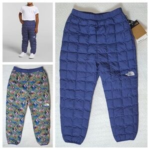 NWT The North Face Reversible Insulated Thermoball Pants, Cave Blue Kids Size 5T